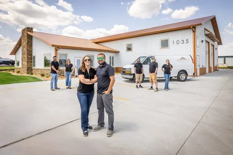 The team behind Red River Drywall and Brilliant Blinds & Shades, Horace, ND