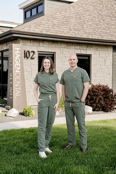 Associate Dentist Dr. Sarah Bartholomew, DDS & Owner Dr. Jesse Hagen, DDS, Hagen Dental, Casselton, ND
